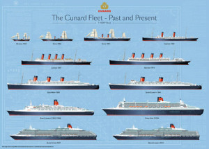 ship drawings vector profile graphic design Cunard