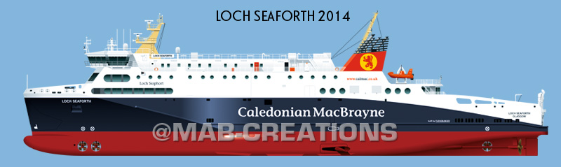loch seaforth caledonian macbrayne profile drawing dessin profil